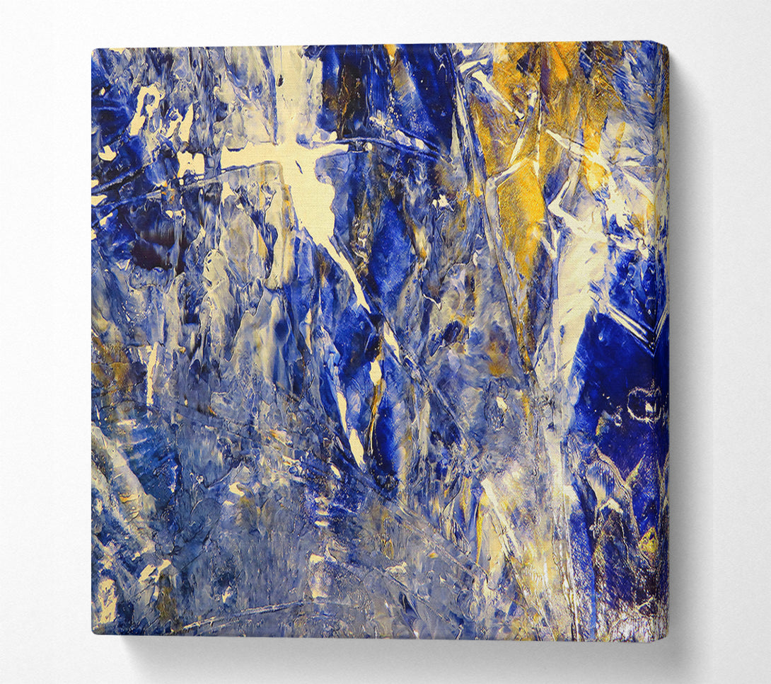  A Canvas Print of Indigo Flowing Lines Canvas Art