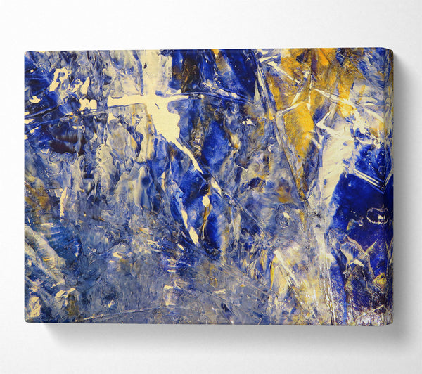  A Canvas Print of Indigo Flowing Lines Canvas Art
