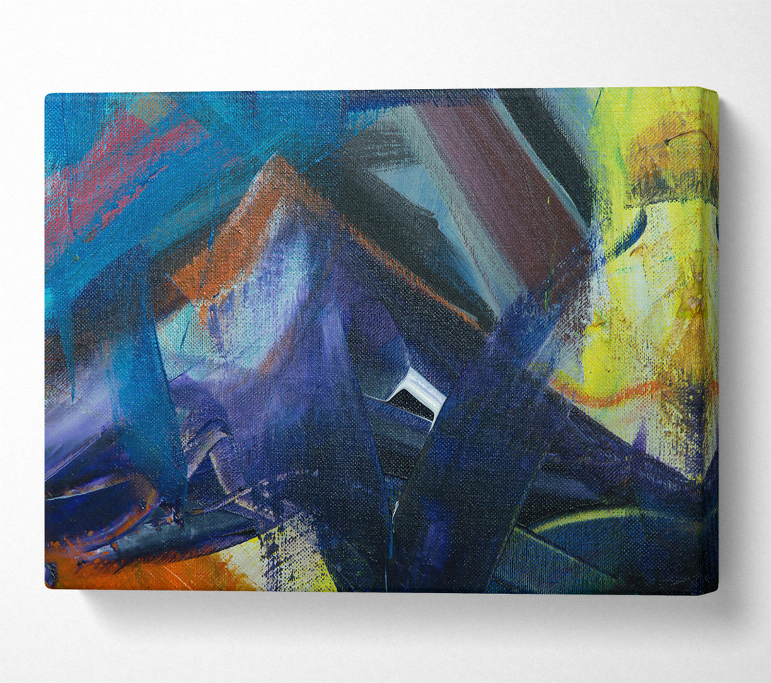  A Canvas Print of Azure Abstract Expressionism Canvas Art