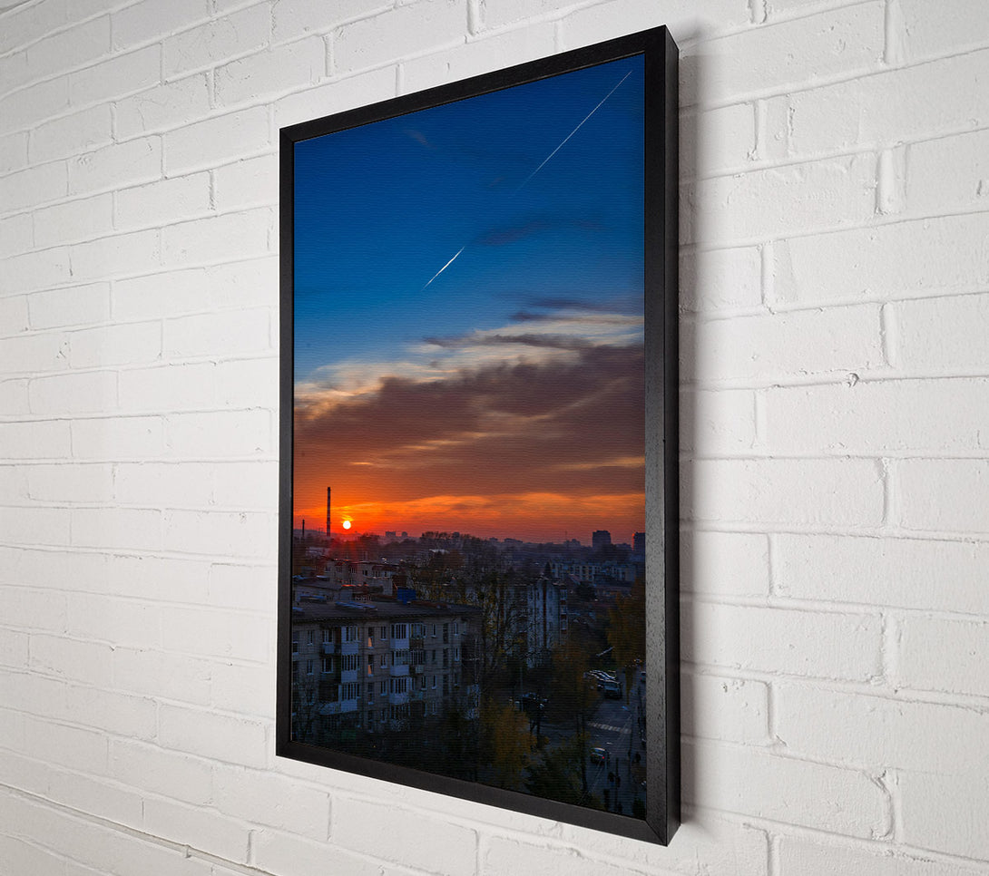 A Canvas Print of Orange City Sunset Canvas Art