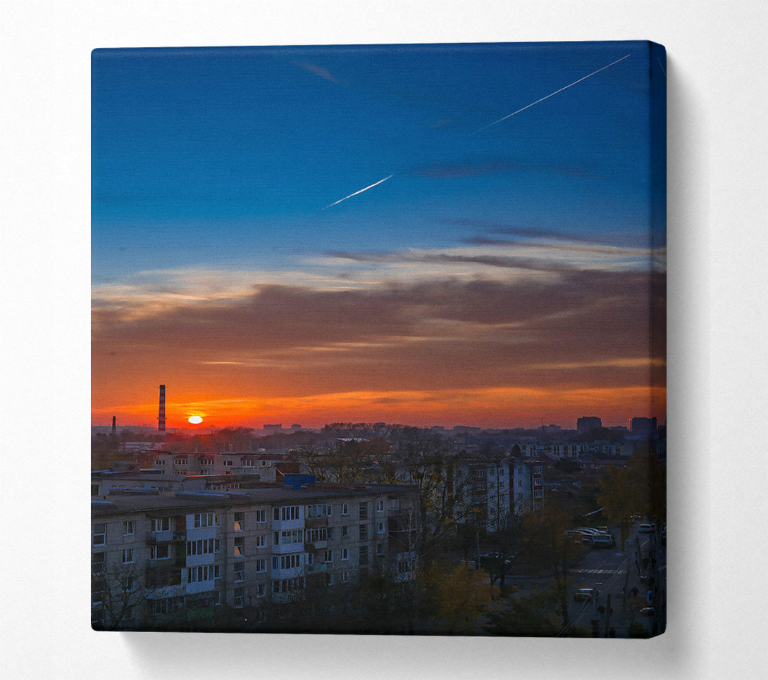  A Canvas Print of Orange City Sunset Canvas Art