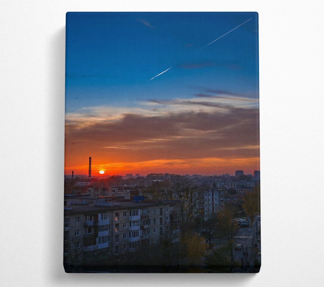  A Canvas Print of Orange City Sunset Canvas Art