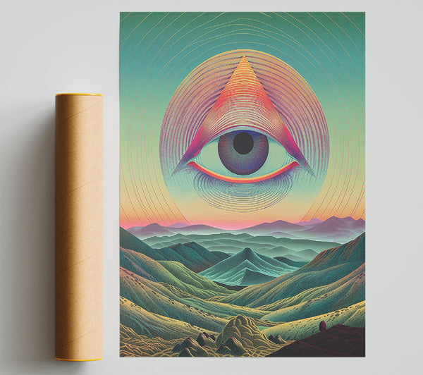 Teal Eye Of The Mountain Print