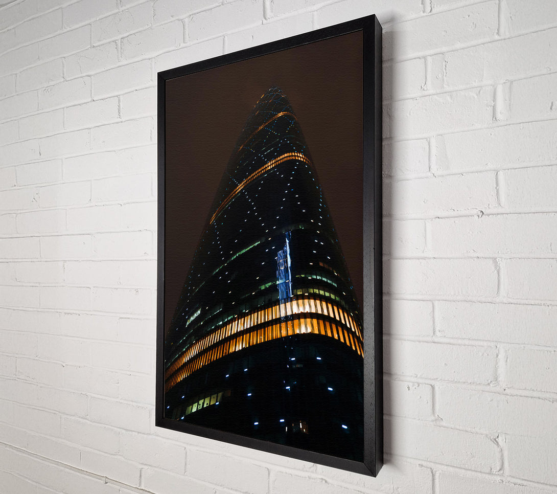  A Canvas Print of Amber City Lights Canvas Print