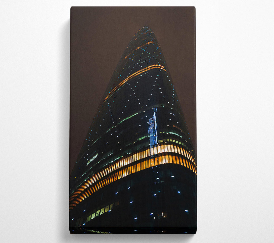  A Canvas Print of Amber City Lights Canvas Print