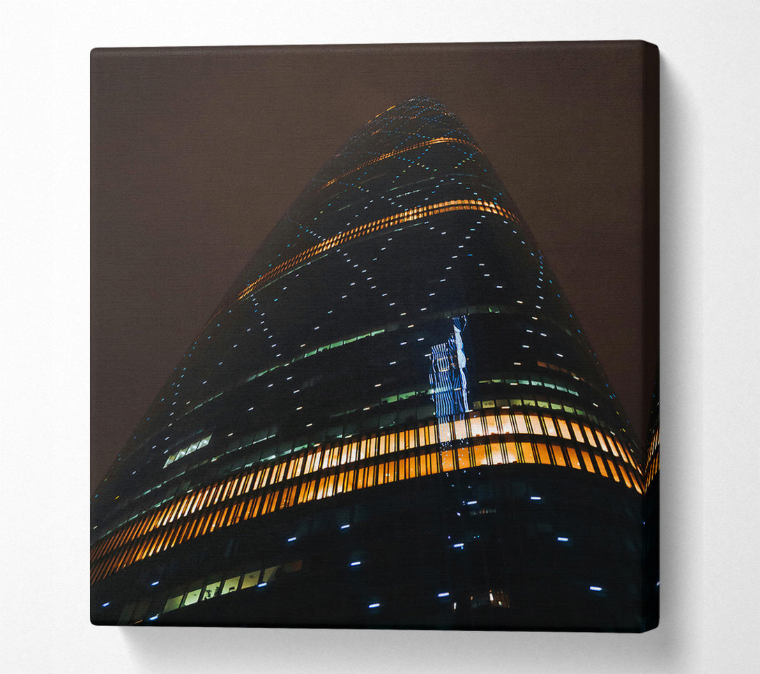  A Canvas Print of Amber City Lights Canvas Print
