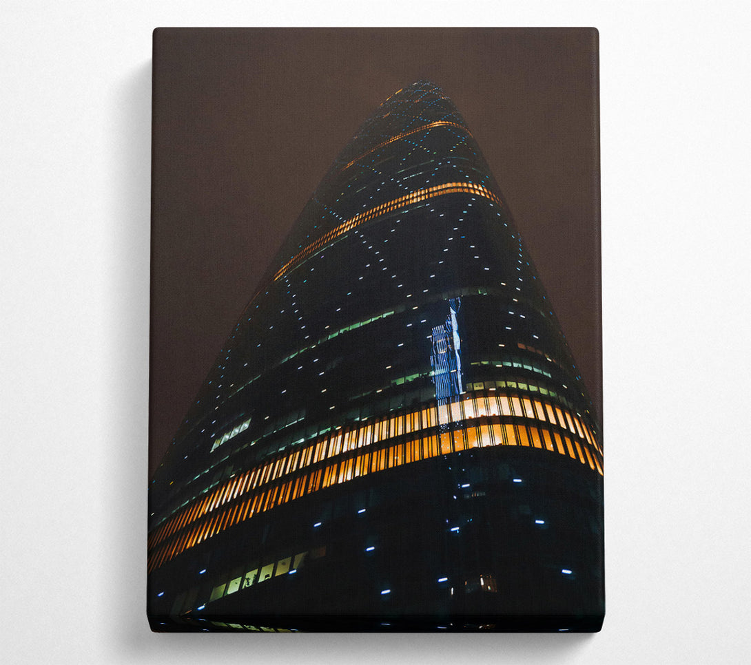  A Canvas Print of Amber City Lights Canvas Print