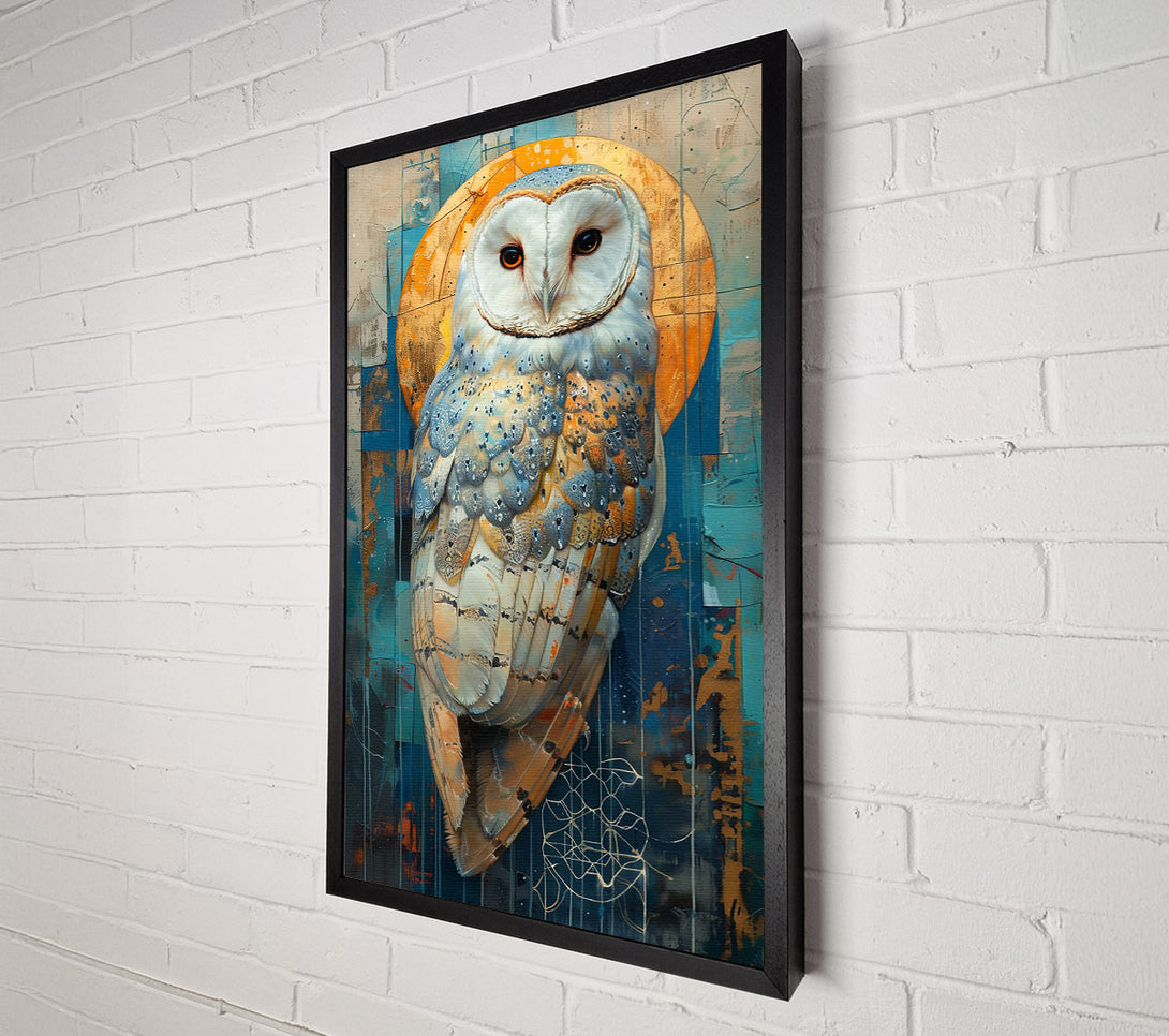  A Canvas Print of Golden Owl'S Gaze Canvas Art