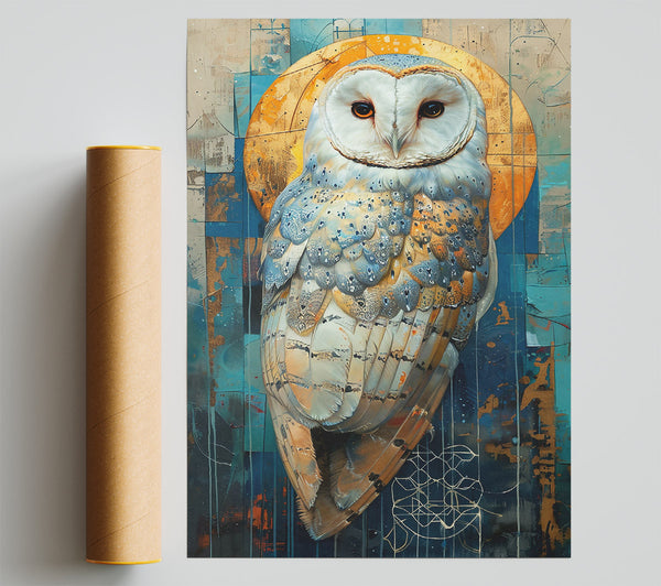 Golden Owl'S Gaze Poster