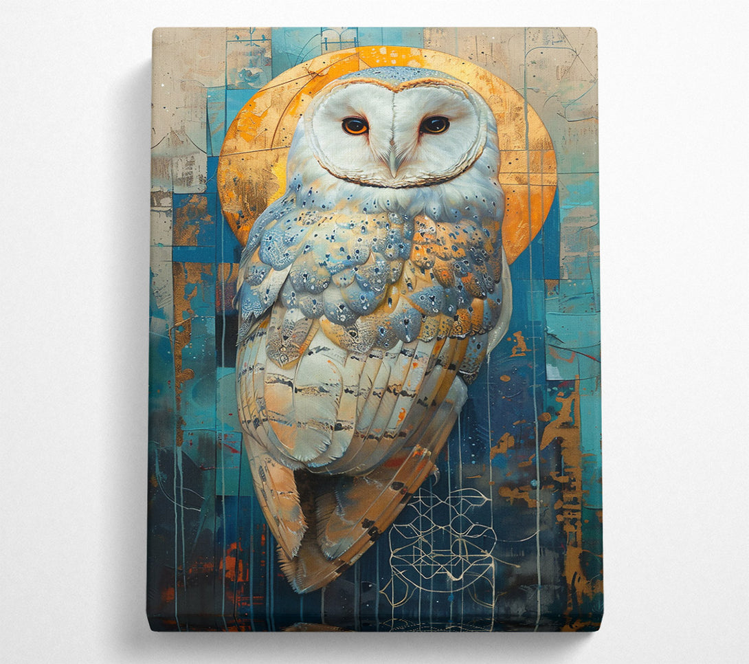  A Canvas Print of Golden Owl'S Gaze Canvas Art