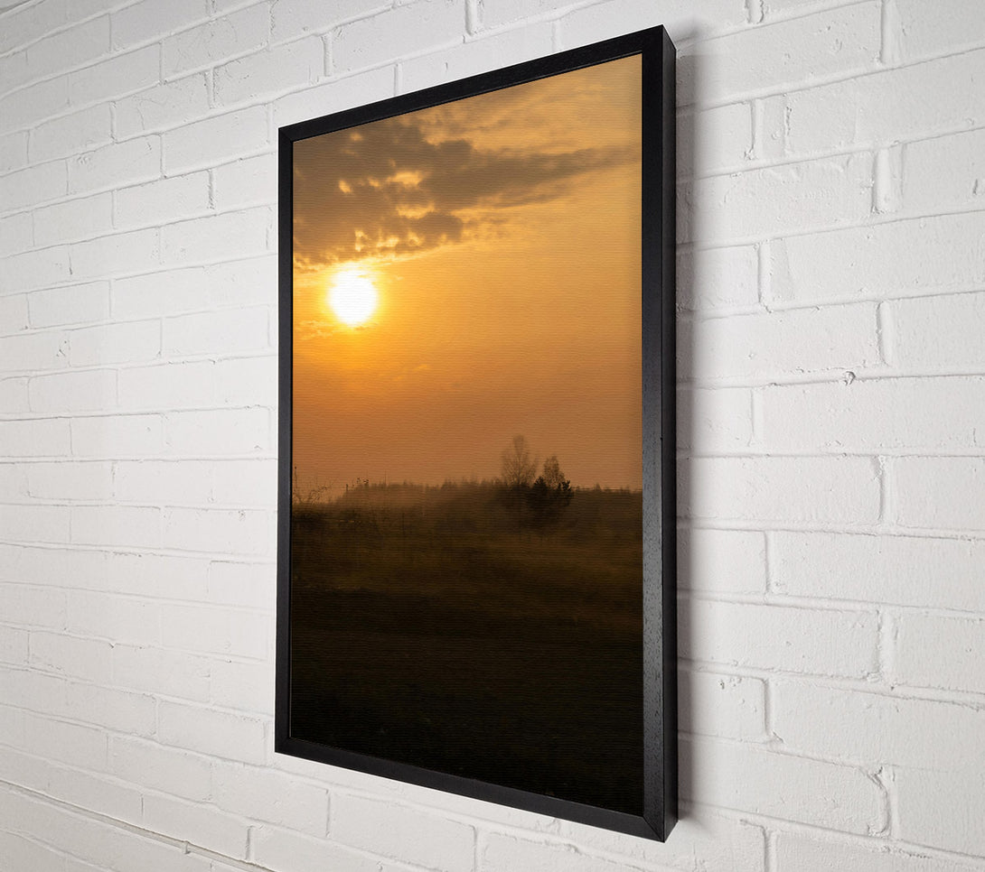  A Canvas Print of Golden Sunset Haze Canvas Print