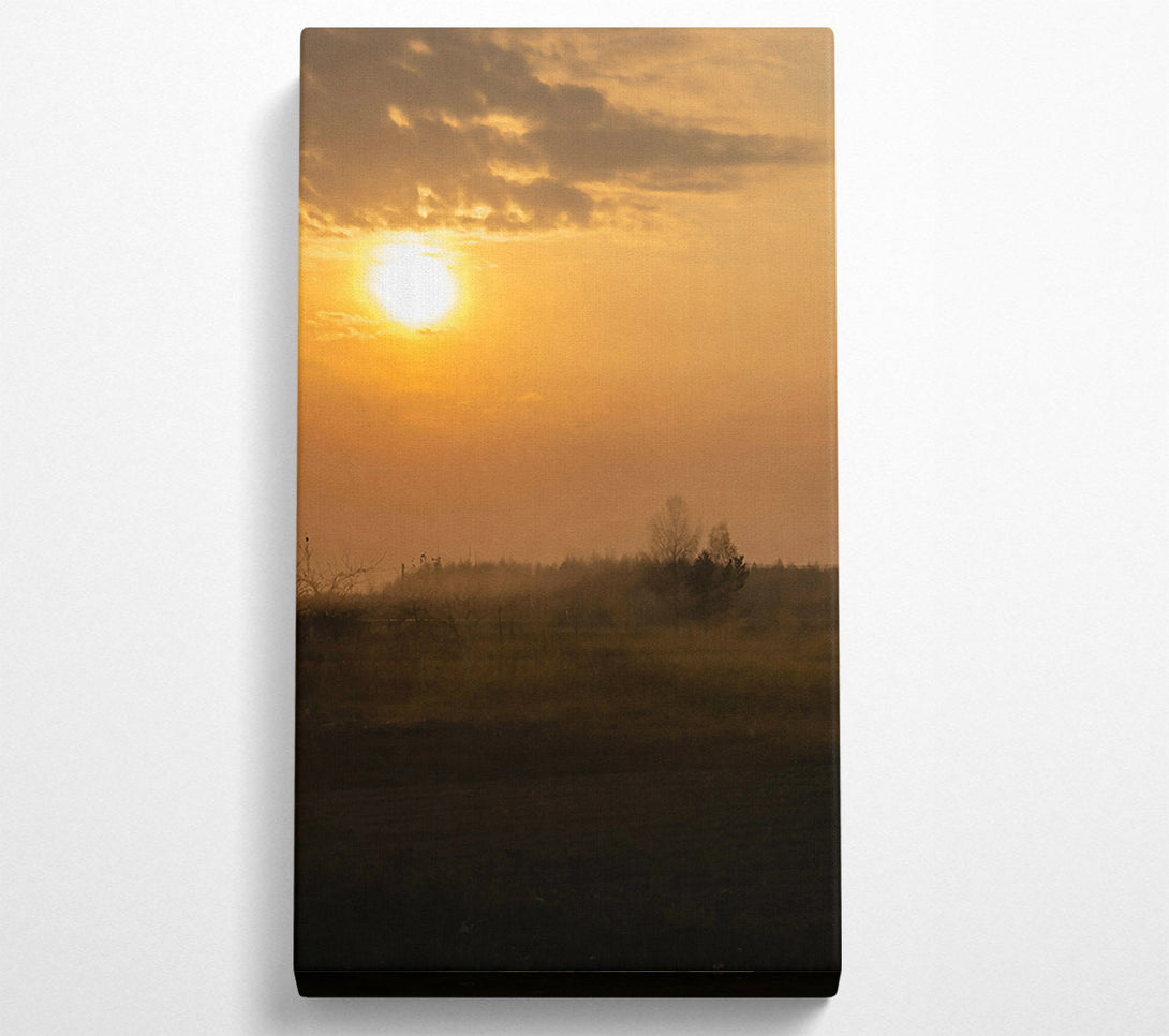  A Canvas Print of Golden Sunset Haze Canvas Print