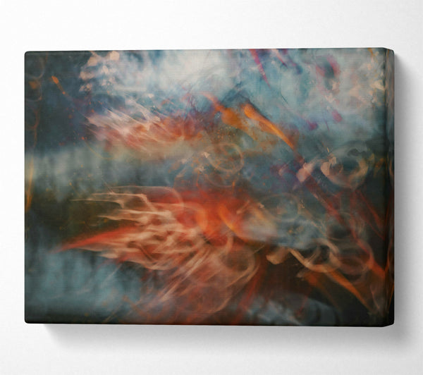  A Canvas Print of Crimson Smoke Abstractions Canvas Print