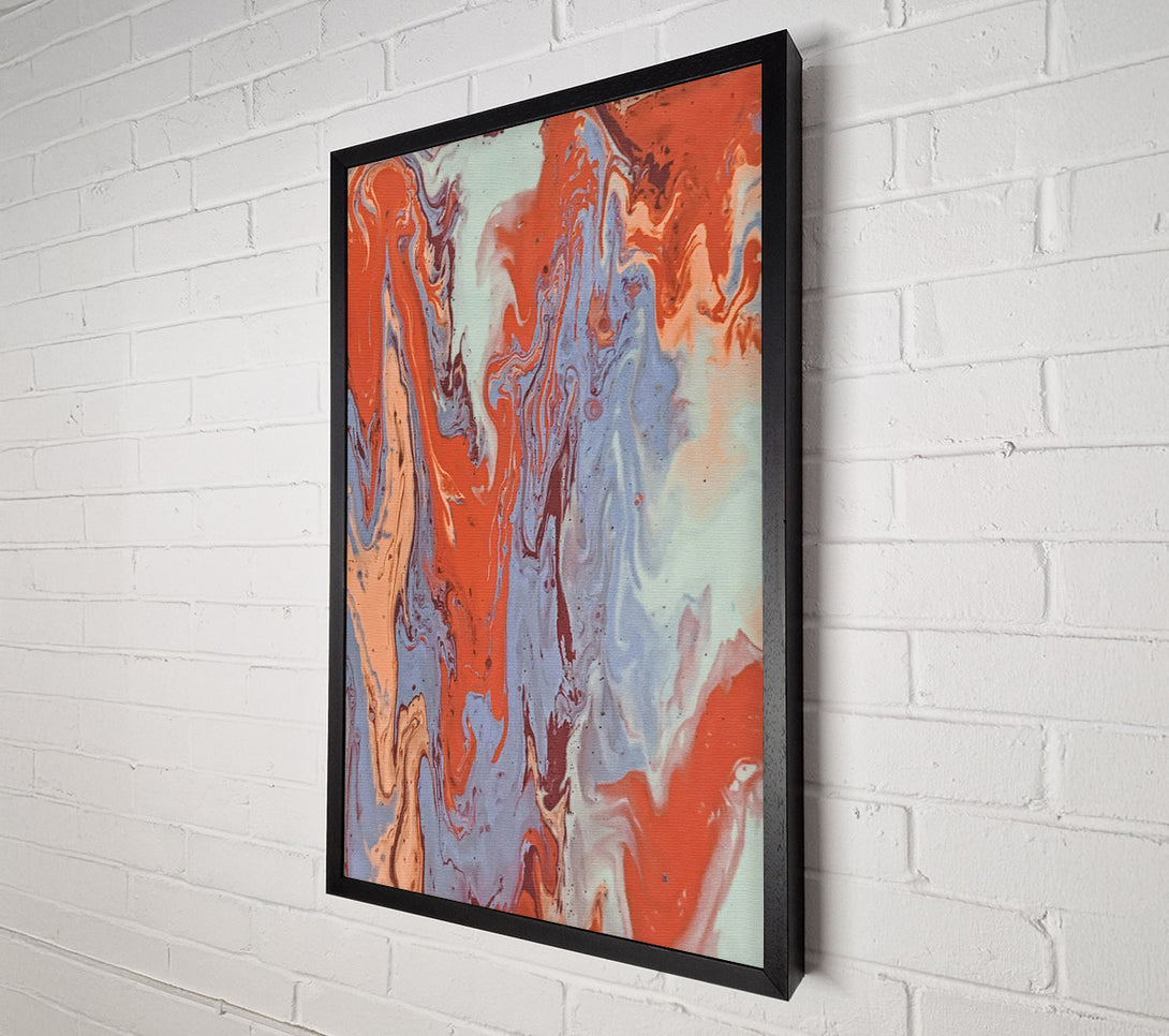  A Canvas Print of Coral And Lavender Swirls Canvas Print