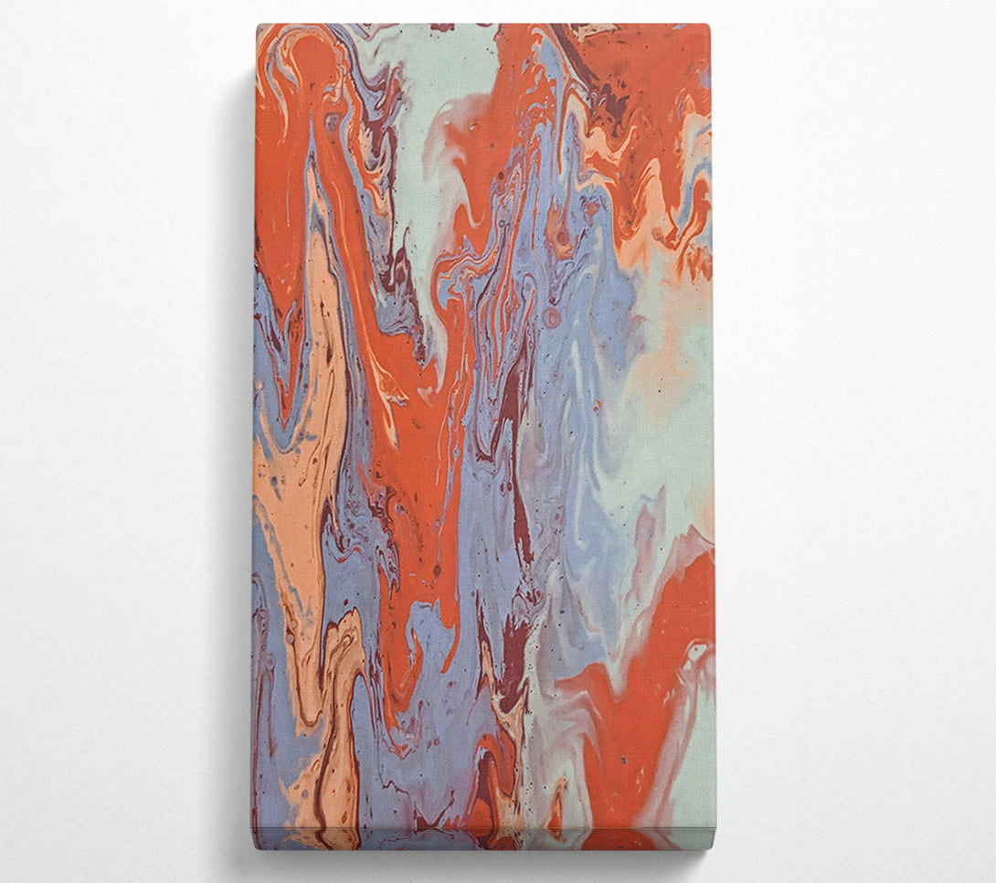  A Canvas Print of Coral And Lavender Swirls Canvas Print