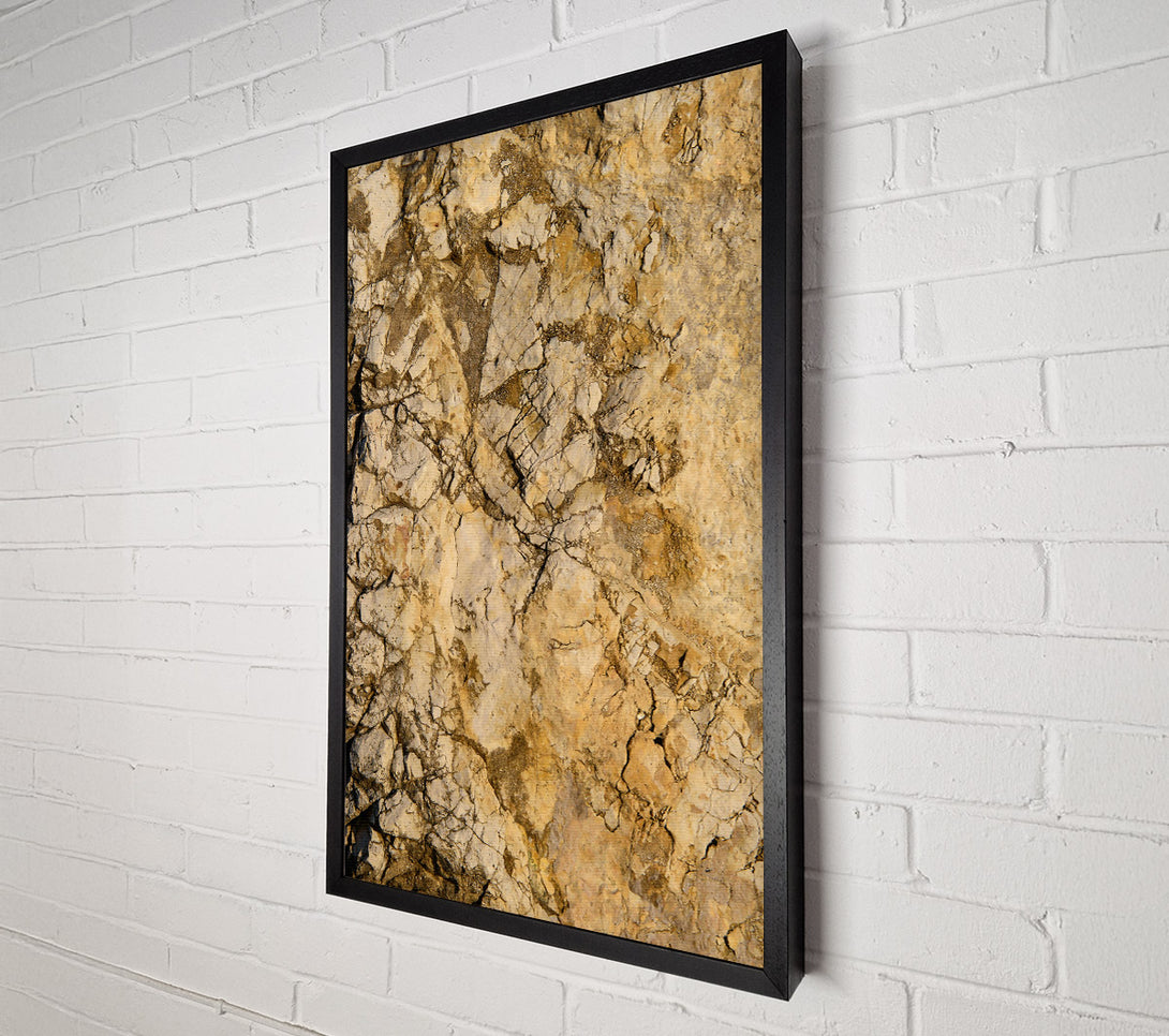  A Canvas Print of Cracked Gold Stone Canvas Print