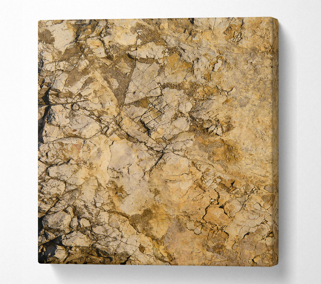  A Canvas Print of Cracked Gold Stone Canvas Print