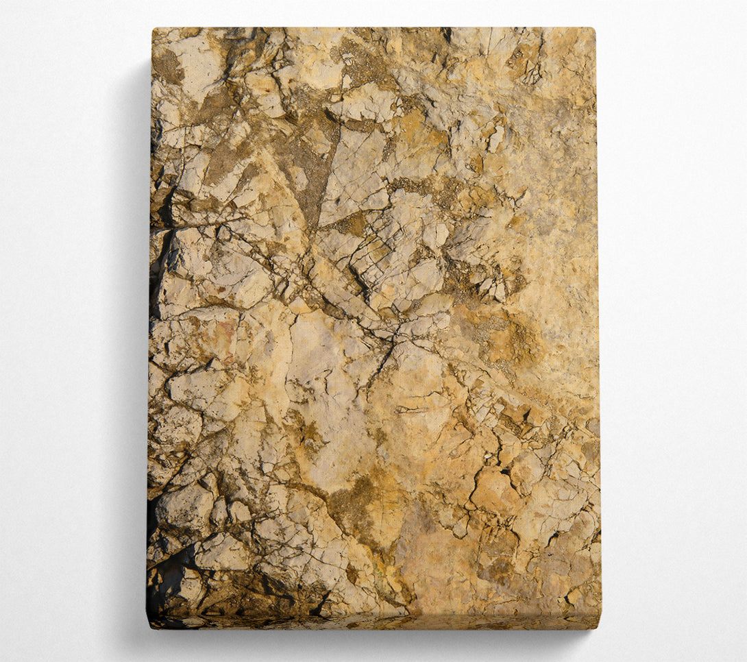  A Canvas Print of Cracked Gold Stone Canvas Print