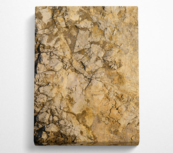  A Canvas Print of Cracked Gold Stone Canvas Print