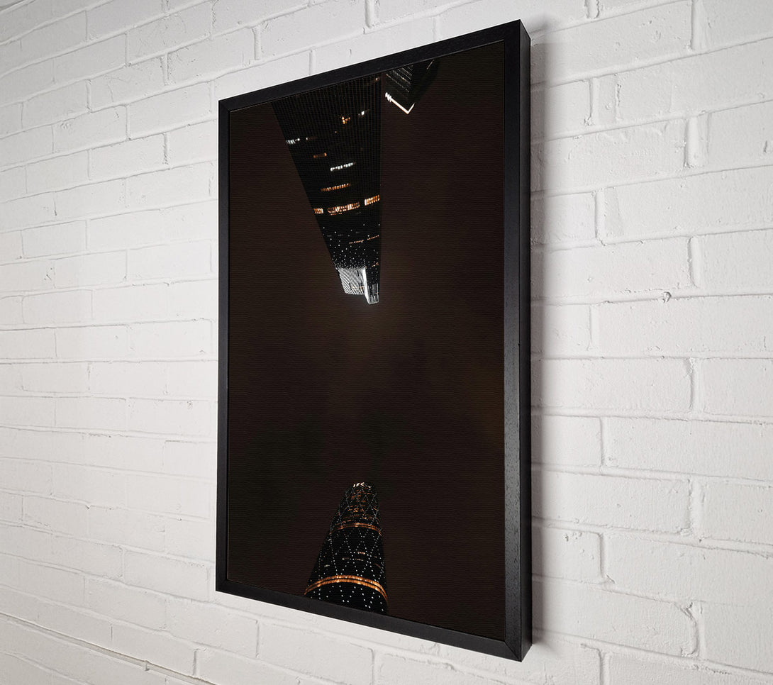  A Canvas Print of Nighttime City Lights Canvas Art