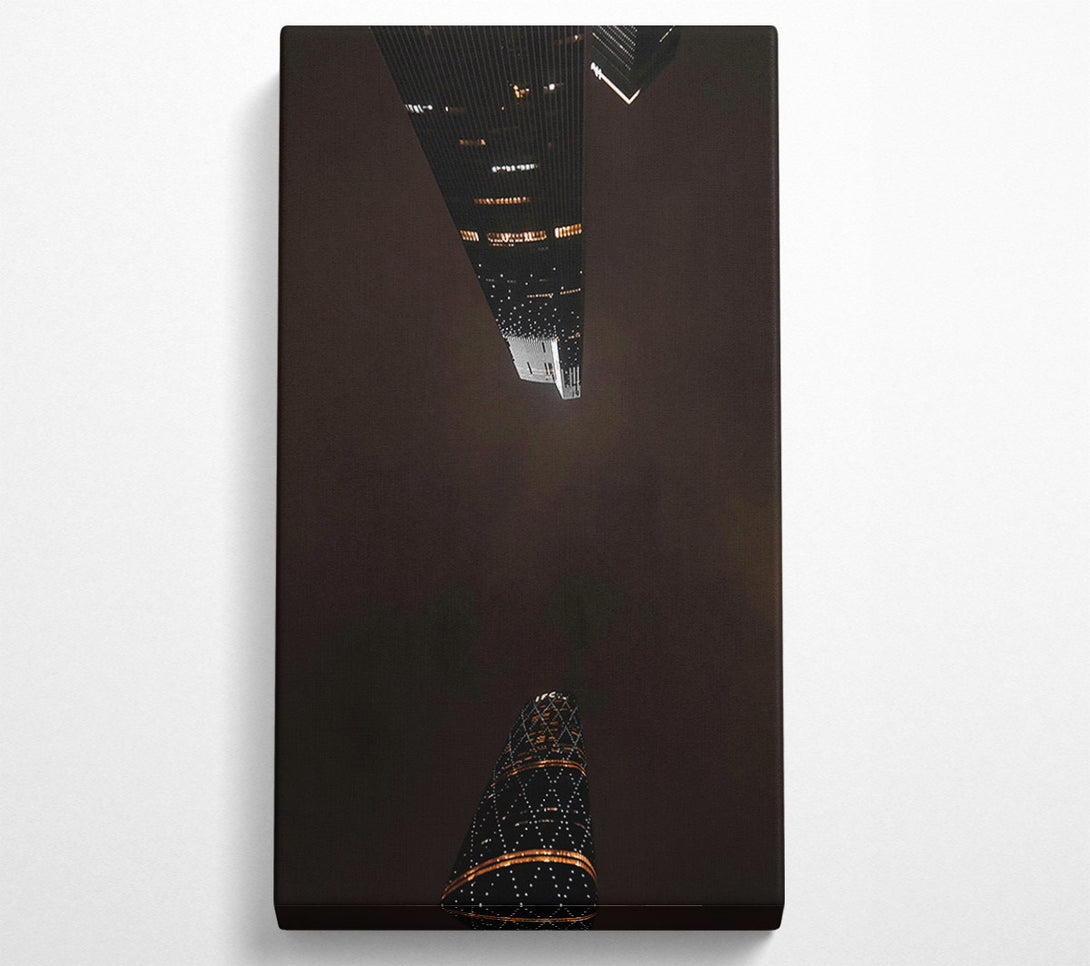  A Canvas Print of Nighttime City Lights Canvas Art