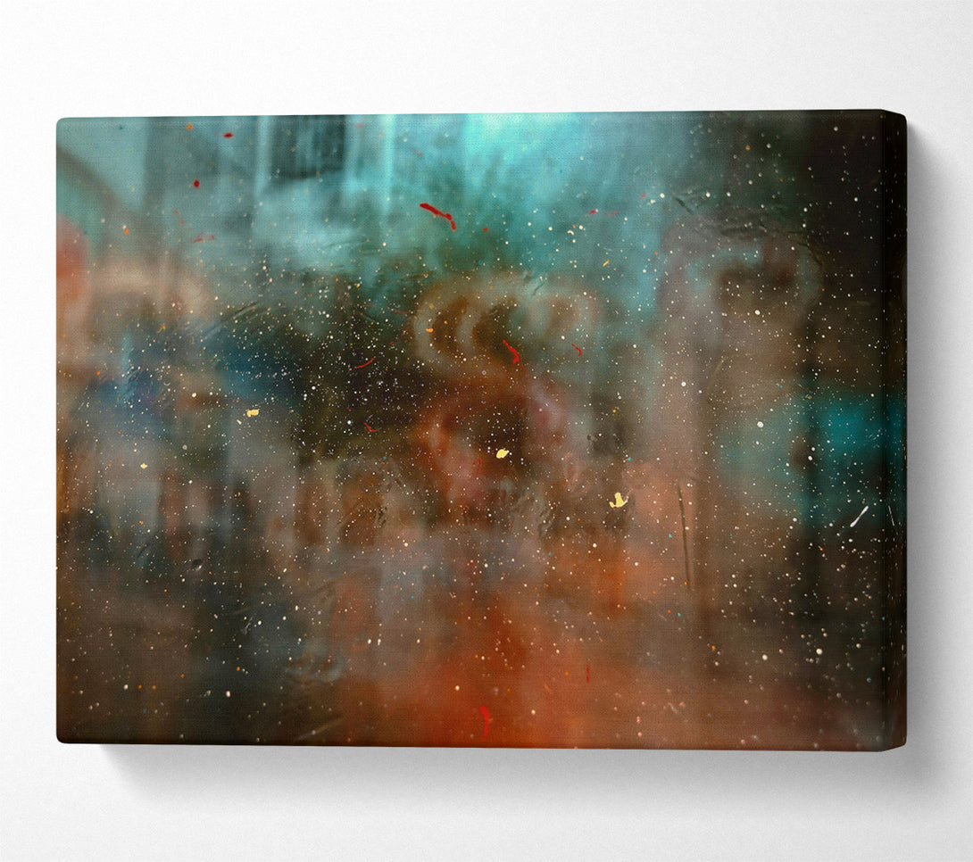  A Canvas Print of Teal Cosmic Dust Canvas Art
