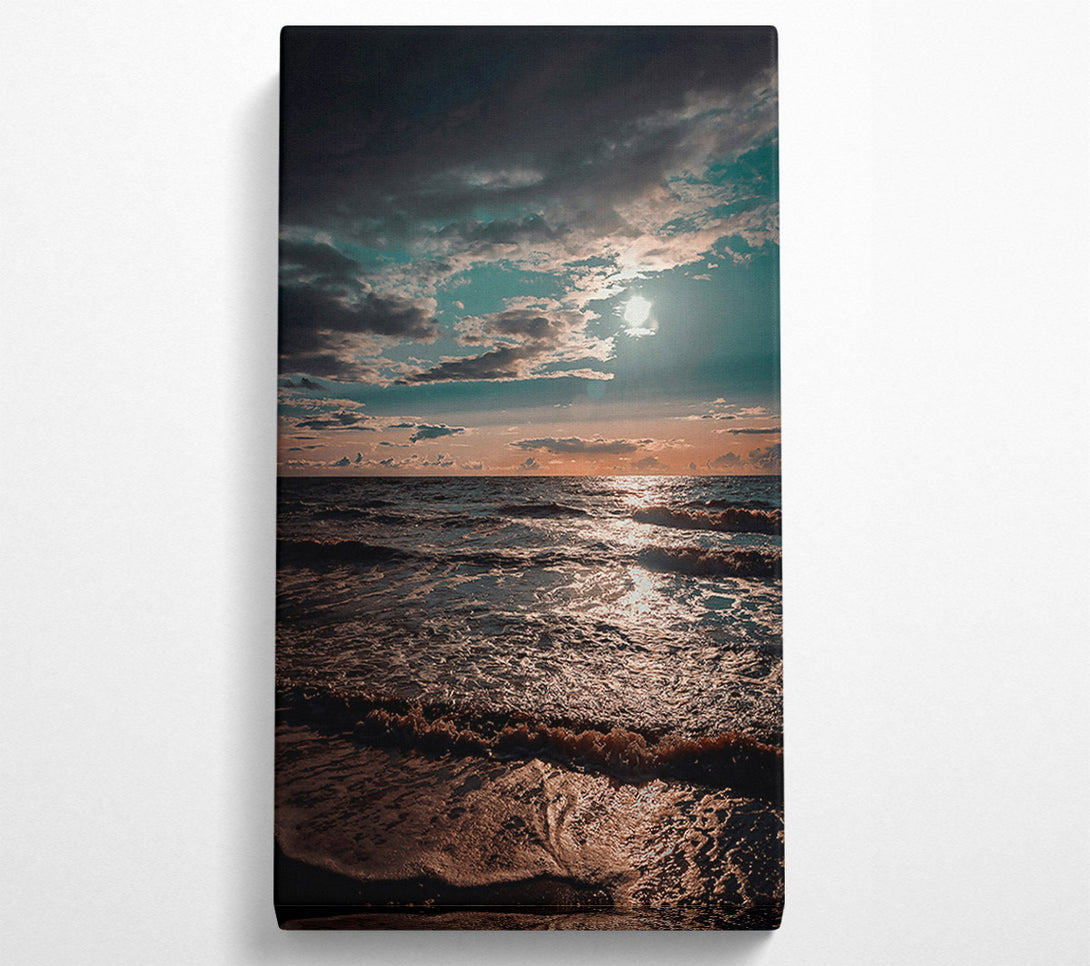  A Canvas Print of Golden Ocean Sunset Canvas Print