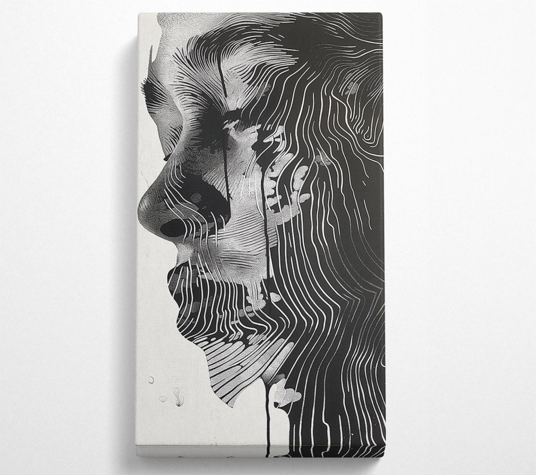  A Canvas Print of Black Lines And Tears Canvas Wall Art