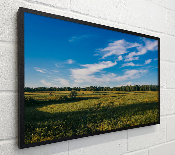 Blue Skies Over Green Fields