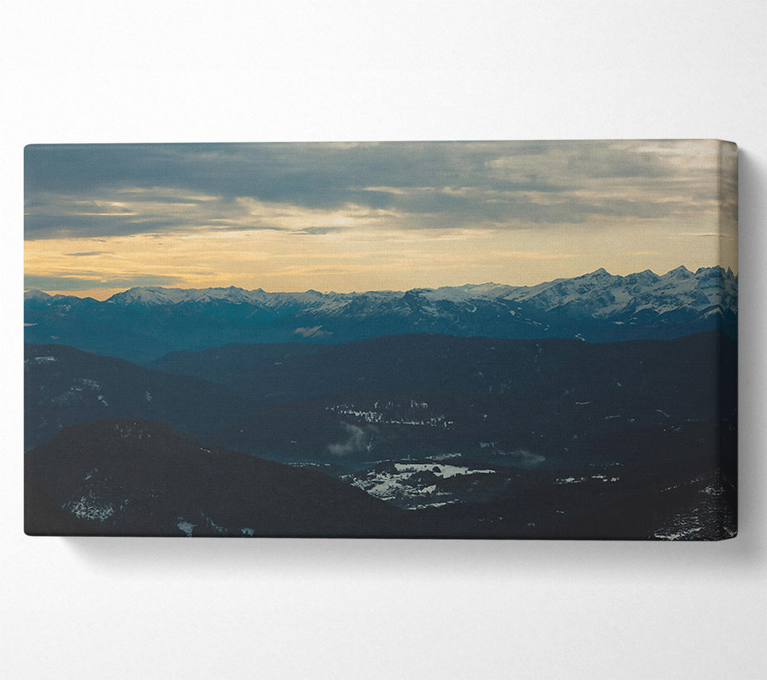  A Canvas Print of Blue Mountains Sunset Canvas Art