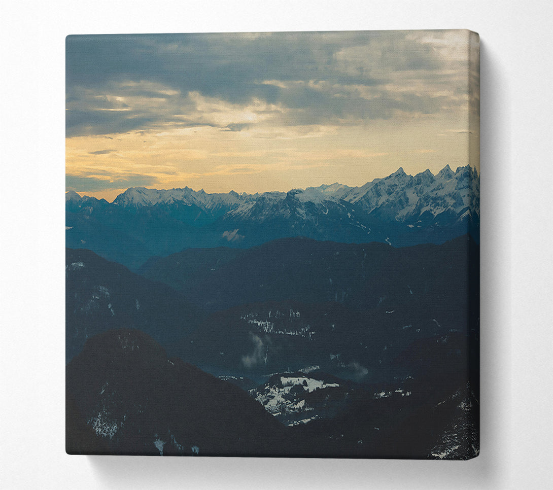  A Canvas Print of Blue Mountains Sunset Canvas Art