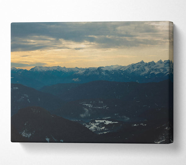  A Canvas Print of Blue Mountains Sunset Canvas Art