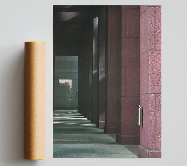 The Crimson Columns Print