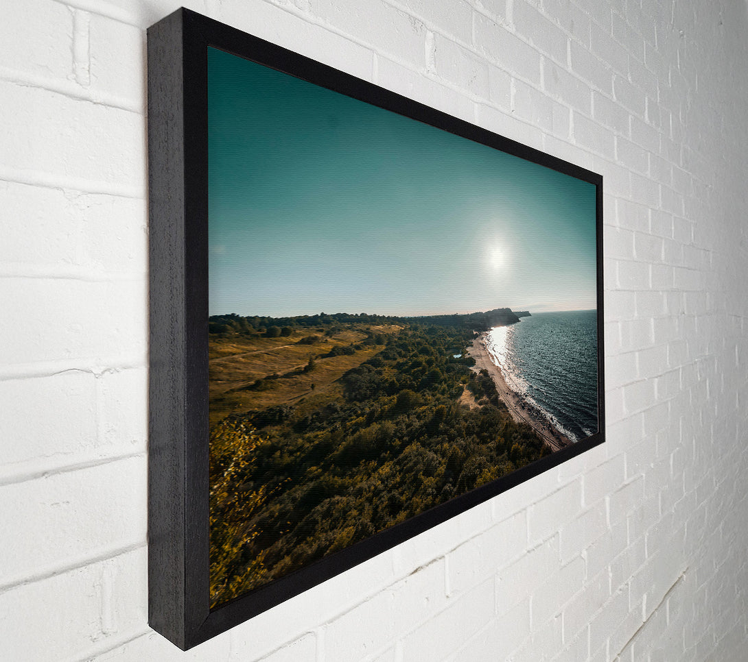  A Canvas Print of Azure Coastline Sunset Canvas Print