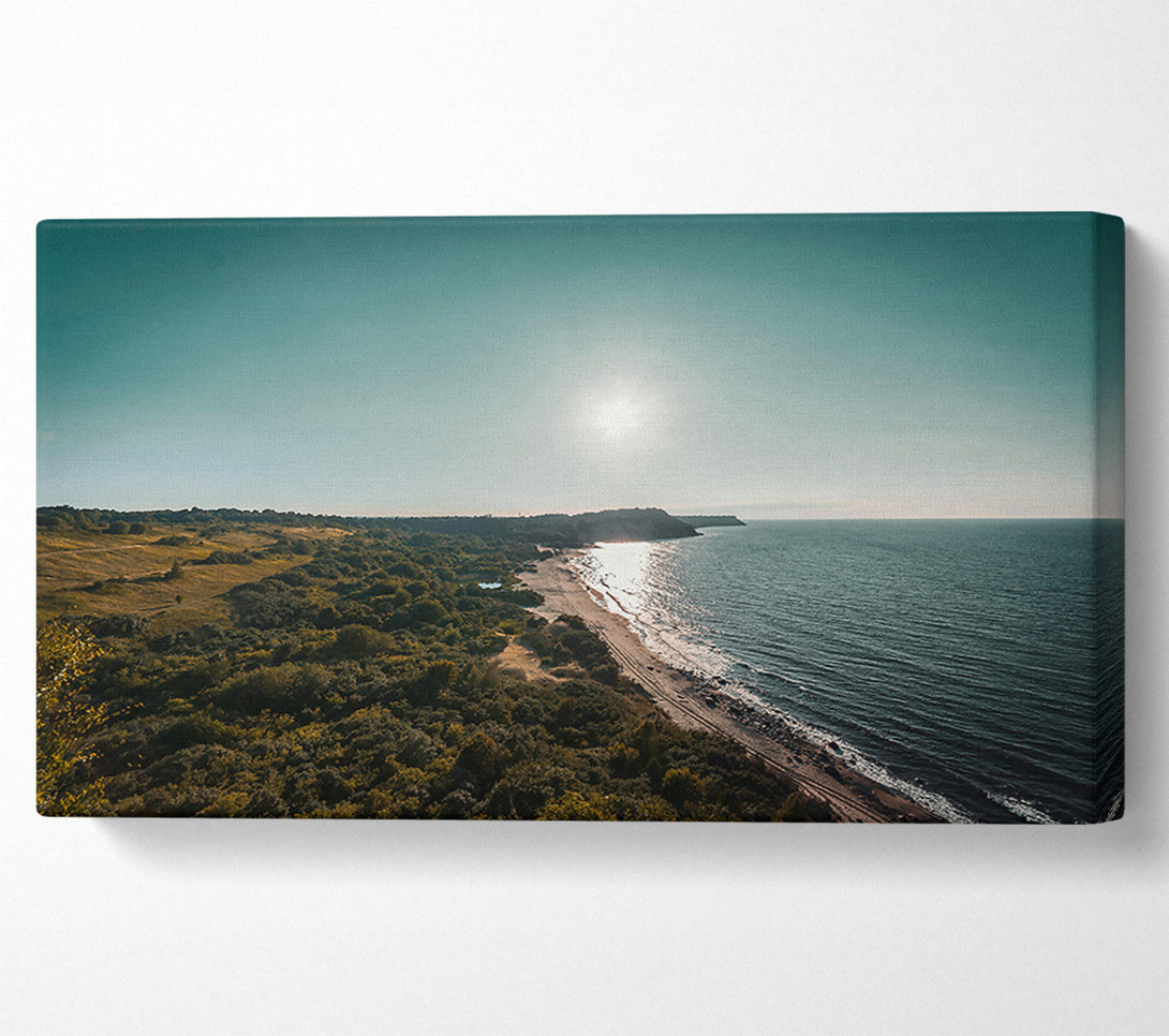  A Canvas Print of Azure Coastline Sunset Canvas Print