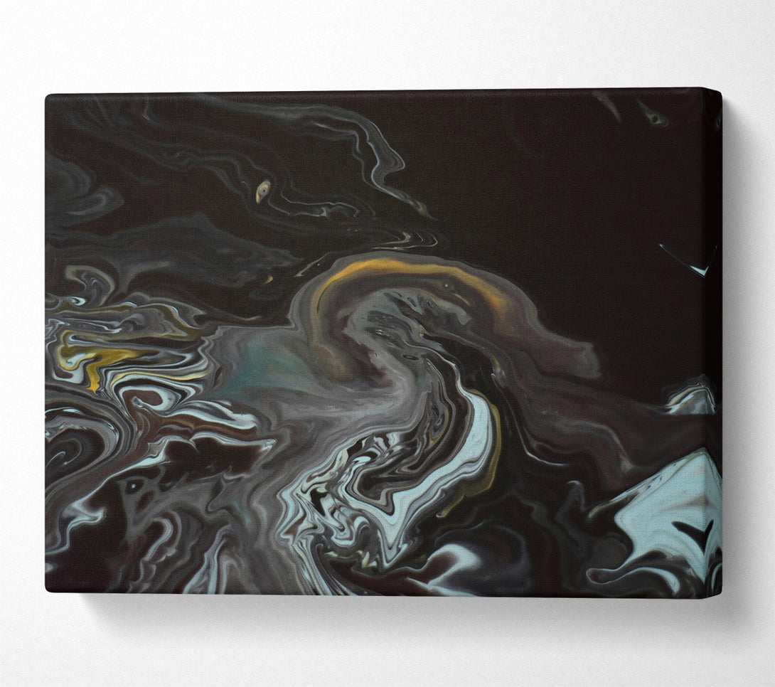  A Canvas Print of Black Swirling Dreams Canvas Wall Art