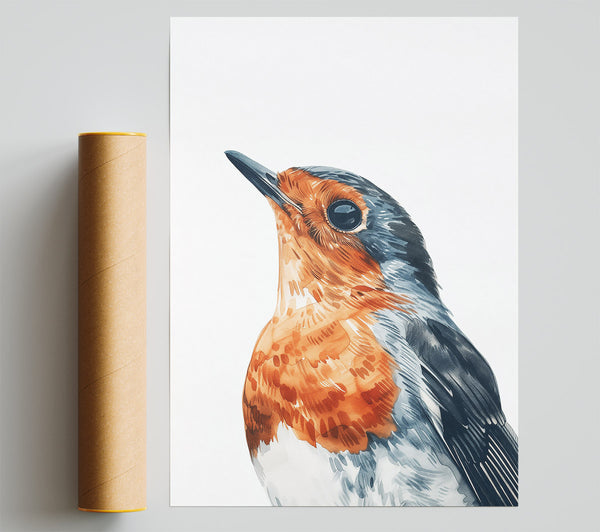 Sunrise Robin Gaze Poster
