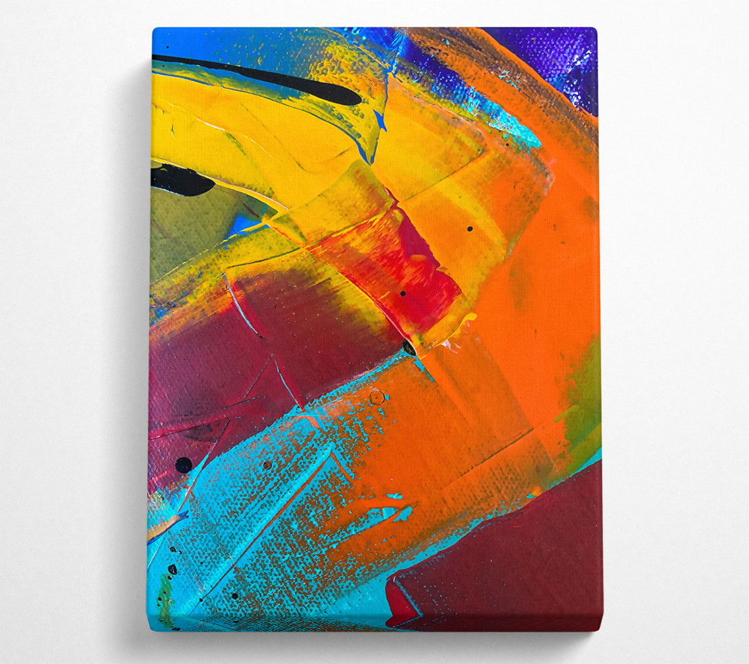  A Canvas Print of Orange Burst Abstract Canvas Art