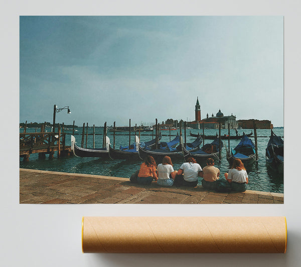 Blue Gondola Dreams Print