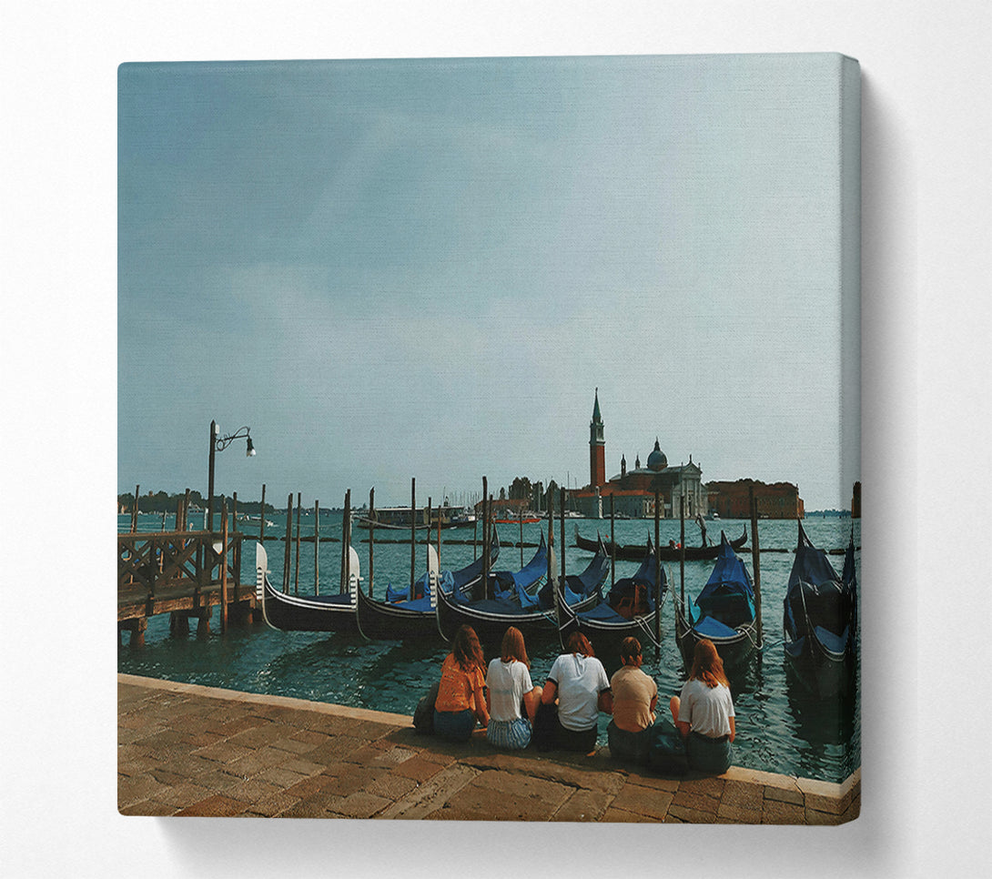  A Canvas Print of Blue Gondola Dreams Canvas Art