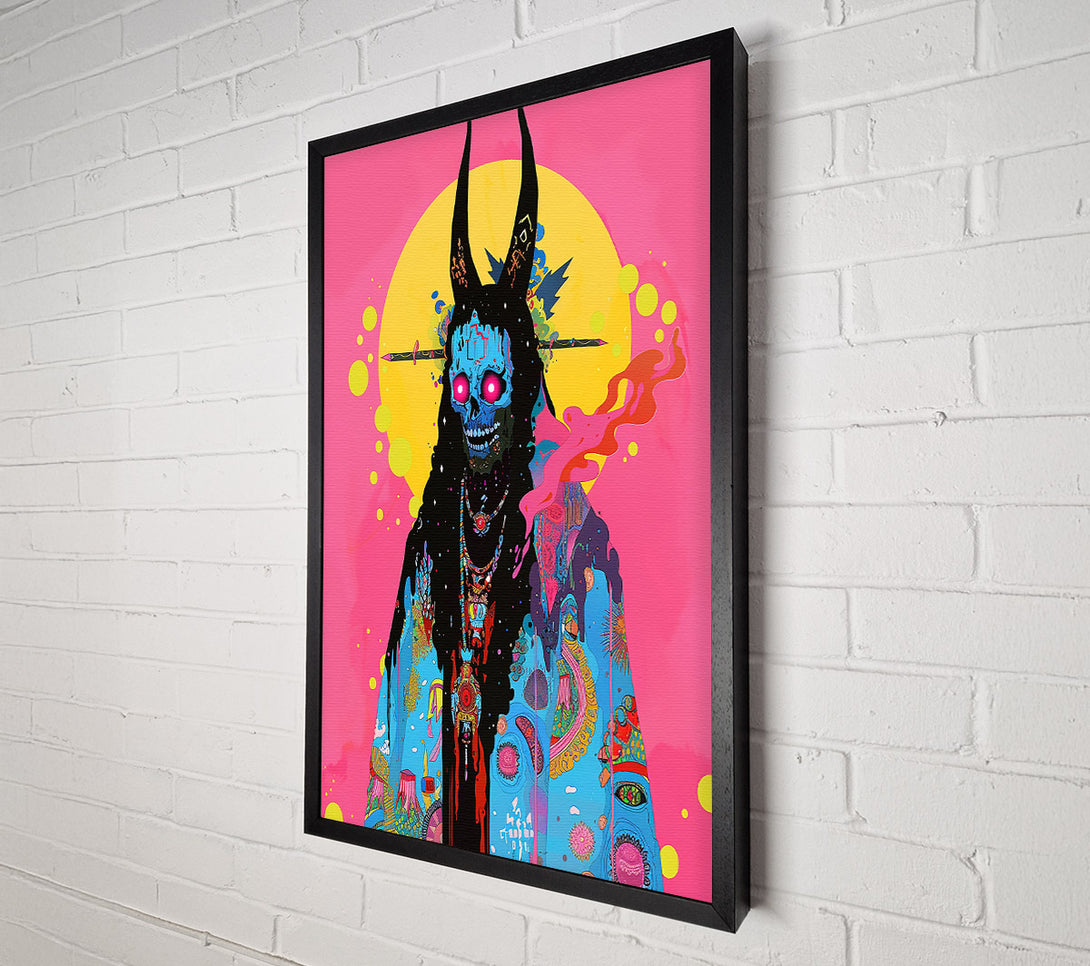  A Canvas Print of Pink Cosmic Skull Canvas Wall Art