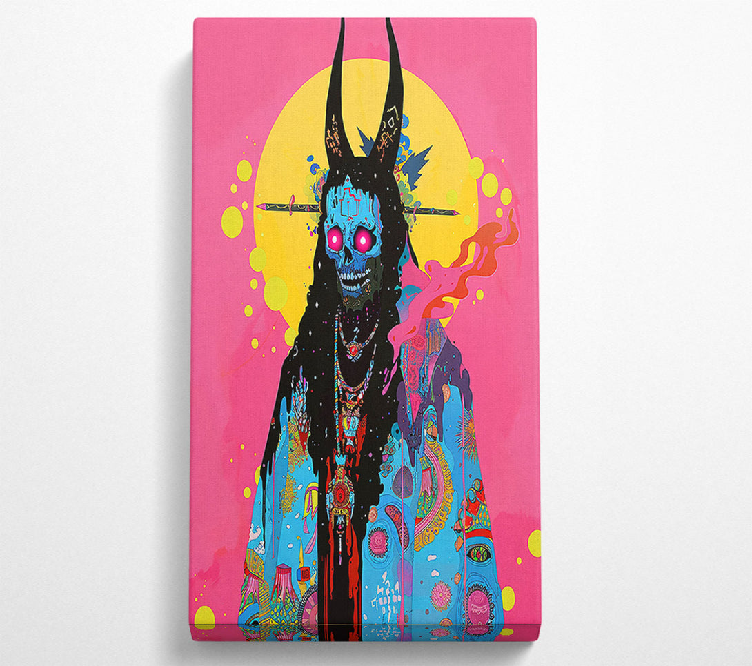  A Canvas Print of Pink Cosmic Skull Canvas Wall Art