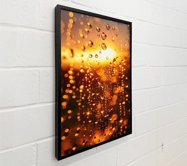 Golden Raindrops Sunset
