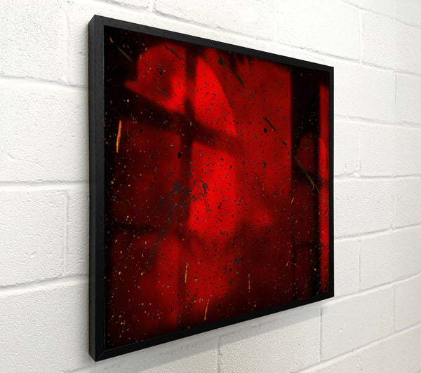 Crimson Windowpane Stained Glass