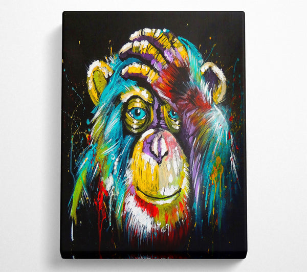  A Canvas Print of Chimpanzee Thoughts Canvas Print