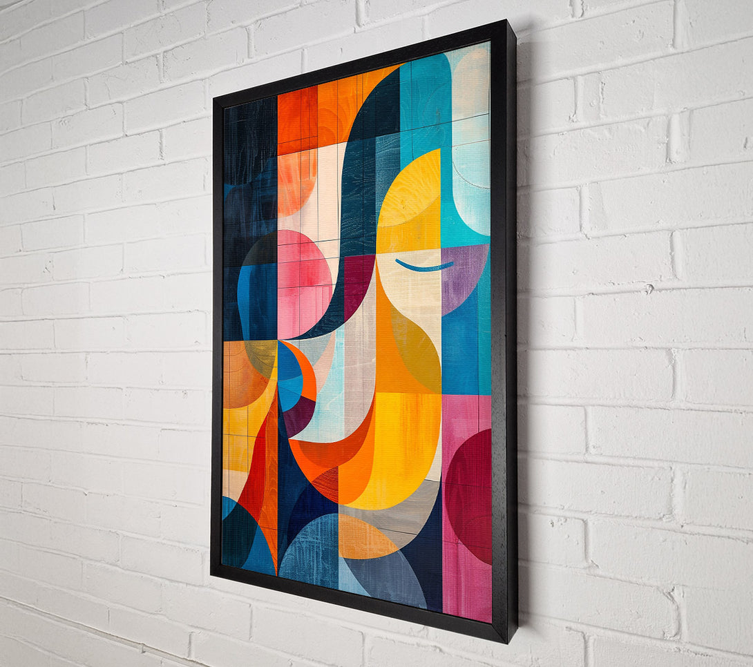  A Canvas Print of Blue Geometric Harmony Canvas Print