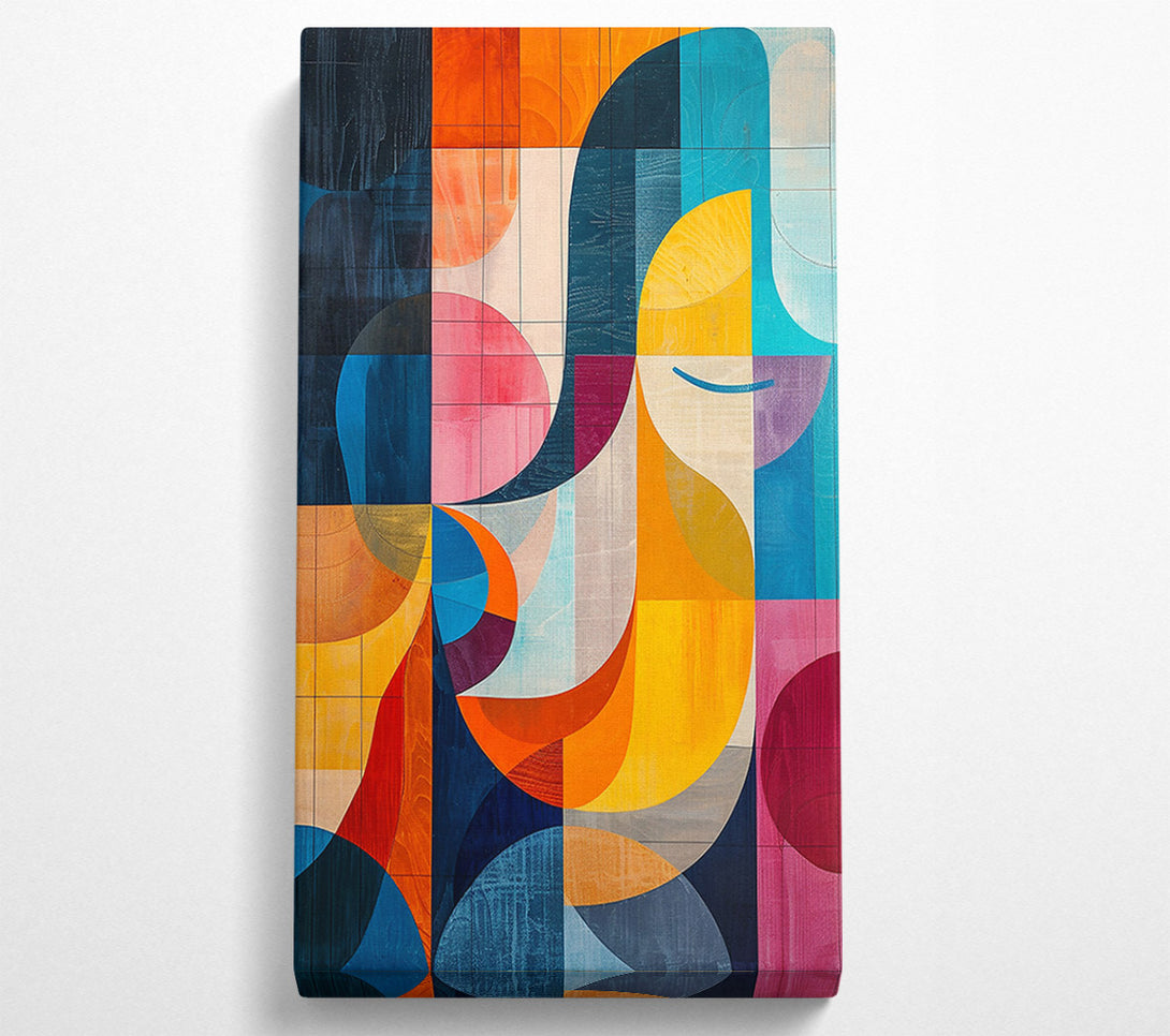  A Canvas Print of Blue Geometric Harmony Canvas Print
