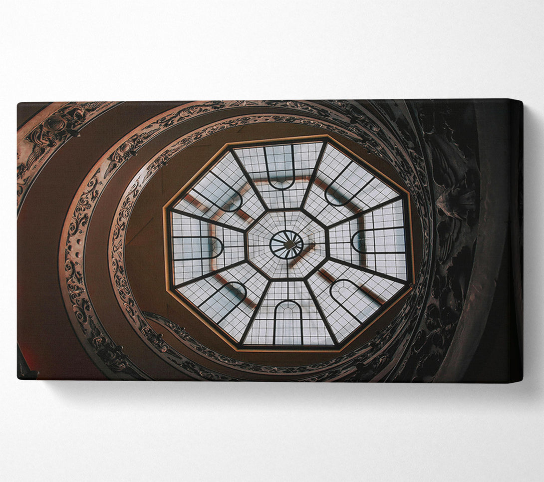  A Canvas Print of Brown Glass Spiral Canvas Art