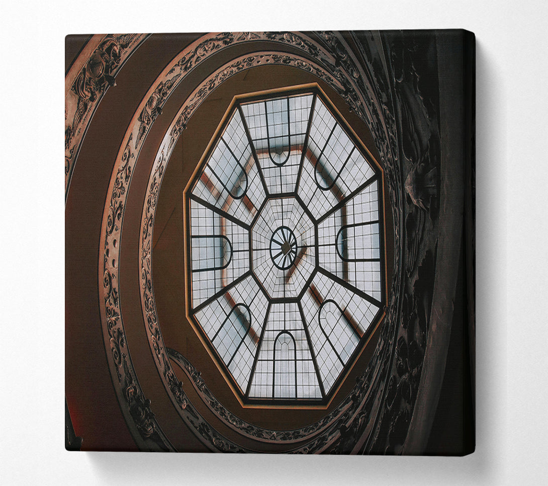  A Canvas Print of Brown Glass Spiral Canvas Art