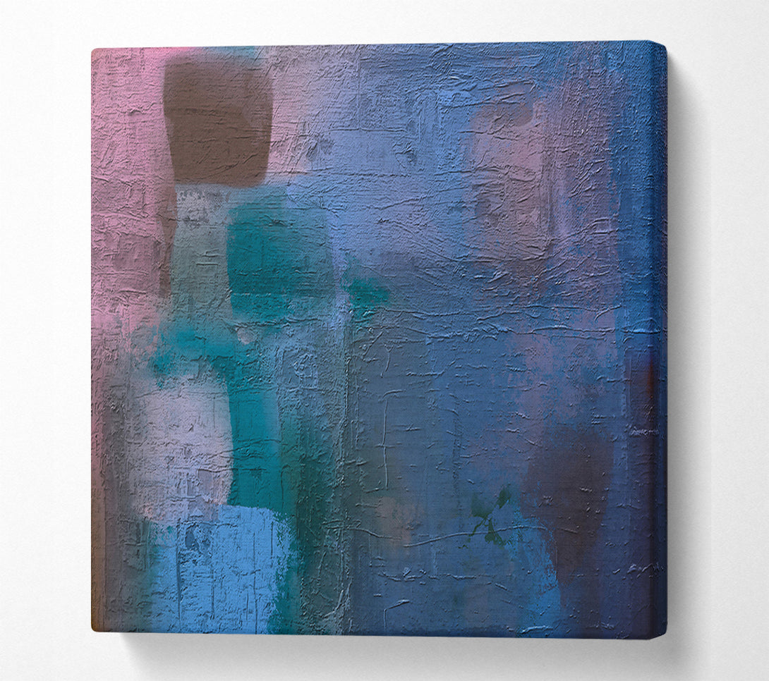  A Canvas Print of Blue Abstract Forms Canvas Wall Art